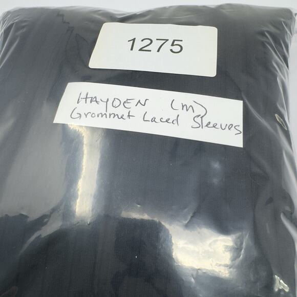 Hayden Black Ribbed Dress M Grommet Laced 3/4 Sleeve Goth Grunge Edgy Rocker Y2k - Picture 12 of 12